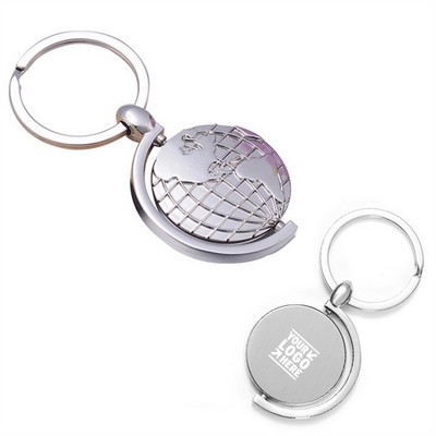 Rotating Globe Earth Key Chain