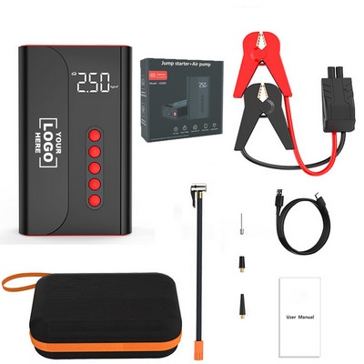 3 in 1 10400 MAH Jump Starter w/ Air Compressor&Flashlight