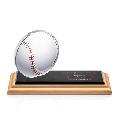 VividPrint™ Award - Northam Baseball/Bamboo/Ebony 3"x7"