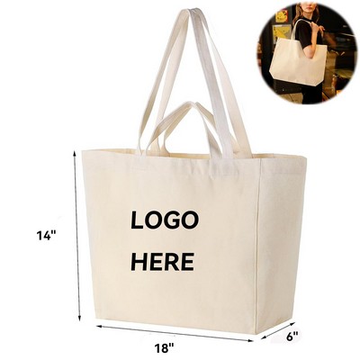 12 Oz. Natural Color Cotton Canvas Bag