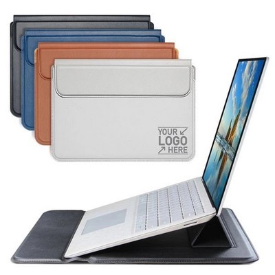 Laptop Sleeve Case PU Leather With Stand Function