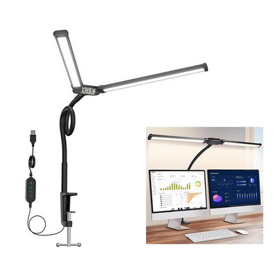 Eye Protection Double Headed Clip LED Desktop Lamp