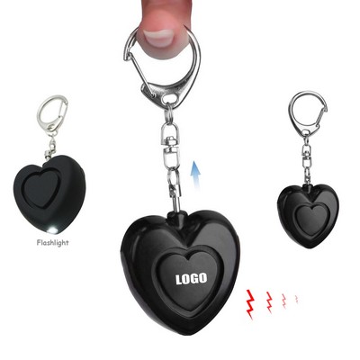 Heart Safety Alarm Keychain with LED Light and 120DB Panic Sound