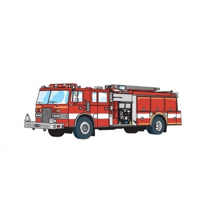 Fire Truck Executive Magnet w/ Full Magnetic Back (3 Square Inch)