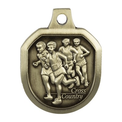 1.5" Male Cross Country Stock Die Cast Medal