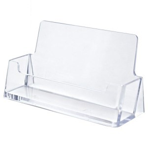 Clear Horizontal Business Card Holder (3.5"x2"x.75")