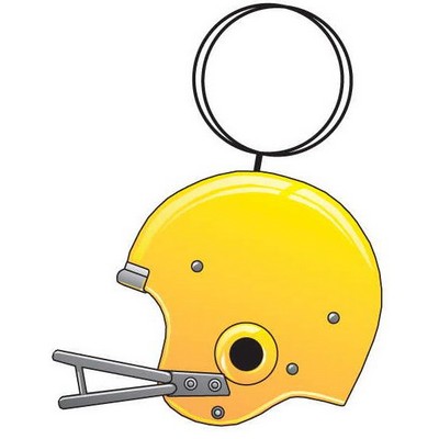 Football Helmet Key Chain w/Clear Mirrored Back (6 Square Inch)