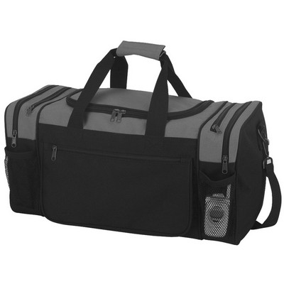 Sports Duffle Bag w/Zipper Pockets