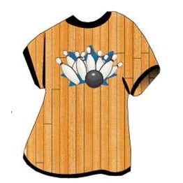 Bowling Strike T-Shirt Lapel Pin