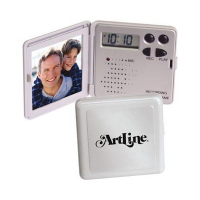 Mini Recording/ Talking Photo Frame w/ Clock