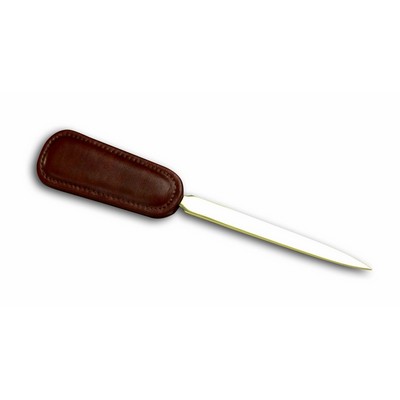 Classic Leather Mocha Brown Letter Opener