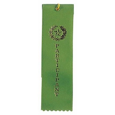 PARTICIPANT Ribbon -Green - 2" x 8" long