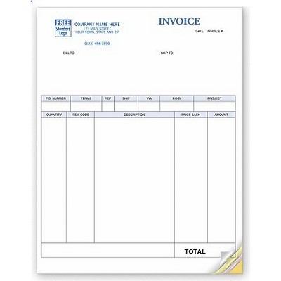 Classic Laser Product Invoice (2 Part)