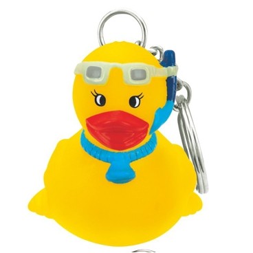 Rubber Sea Diver Duck Key Chain©