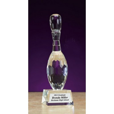 12" Crystal Bowling Champion Award