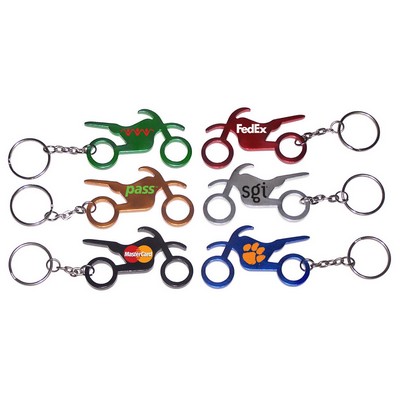 Motorbike Shape Bottle Opener w/Key Chain