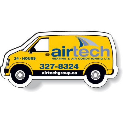 Stock Van Magnet .020 (1.44"x3") Spot Color Imprint White Matte Vinyl Topcoat