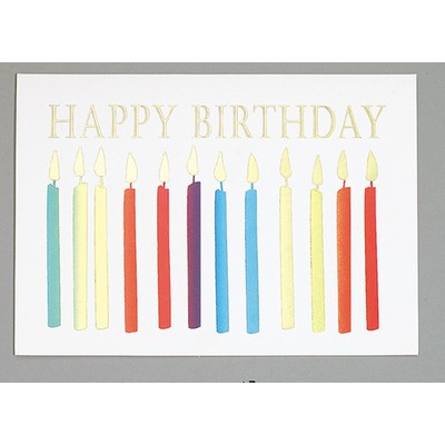 Happy Birthday Candles Everyday Greeting Card (5"x7")