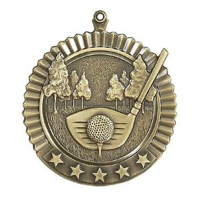 Medal, "Golf" Star - 2 3/4" Dia