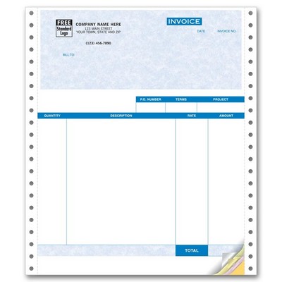 Parchment Service Invoice (3 Part)