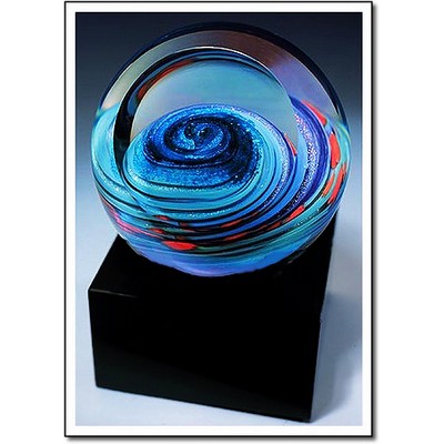 Neptune Glass Sculpture w/ Marble Base (3"x4.5")