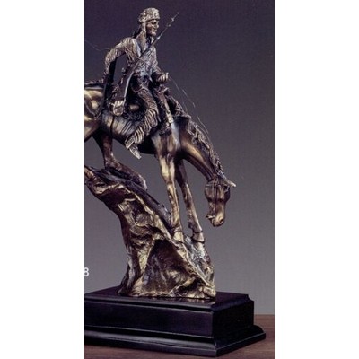 American Indian & Horse Trophy on Rectangle Base (11"x17")