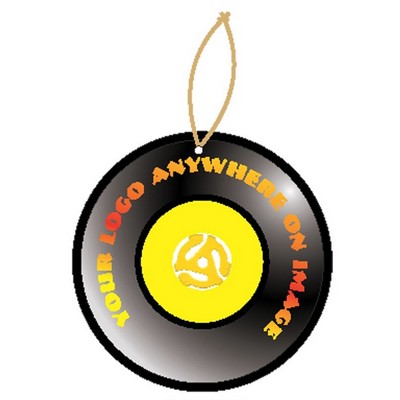 Rpm Record Promotional Ornament w/ Black Back (2 Square Inch)