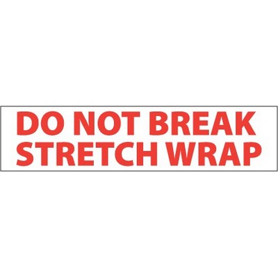 Stock Imprinted Polypro Tape 2" x 55yds (Do Not Break Stretch Wrap)