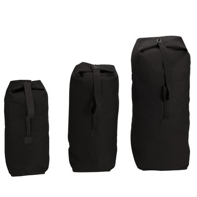 Black Giant Top Load Canvas Duffle Bag