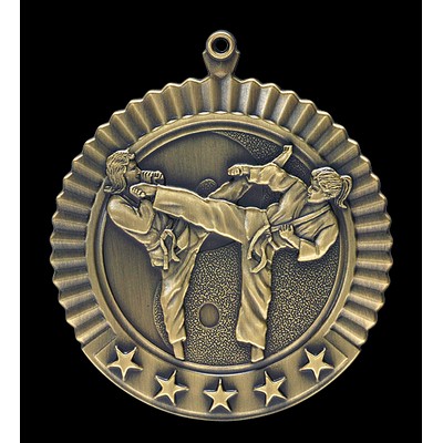 Medal, "Karate - Female" Star - 2 3/4" Dia.