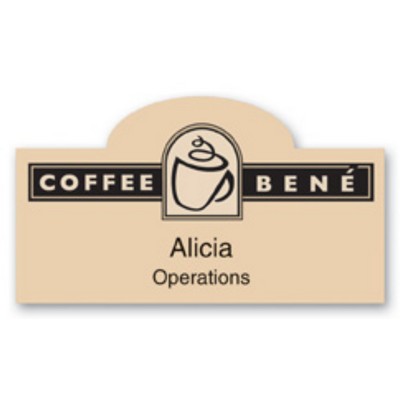 Name Badge, Full Color W/Personalization (1.75"X3.125") Rectangle With Oval Bump