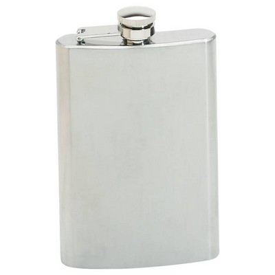 8 Oz. Stainless Steel Hip Flask w/ Screw Down Cap