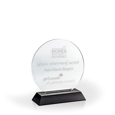 Circle of Excellence Award with Black Wood Base, Large - Engraved