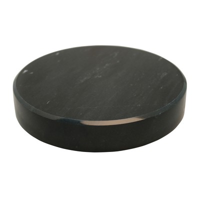 7" Round Jet Black Marble Base