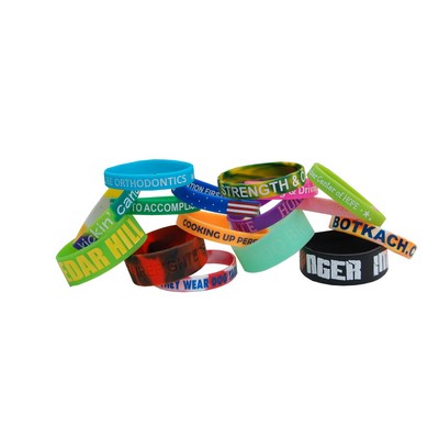 1" Debossed Silicone Wristband