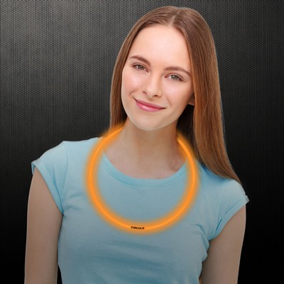 22" Hot Stamp Single Color Superior Orange Glow Necklace