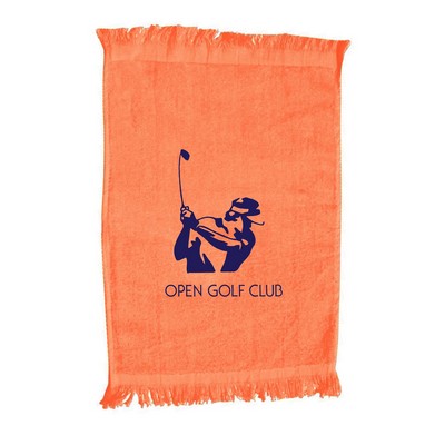 Colored Fringed Velour Fingertip Towel - 1 Color (11"x18")