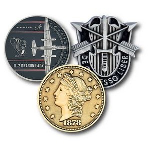 3" Custom Challenge Coin Double Sided Cast Zinc Alloy