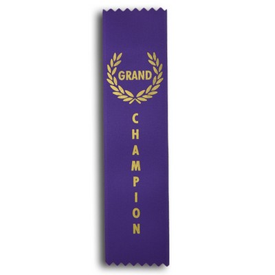 Grand Champion Standard Stock Ribbon w/ Pinked Ends (2"x8")