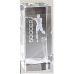 Female Softball Stock Sports Crystal Award (4.5" x 2")