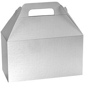 Silver Gable Gift Basket Box (8½"x5"x5½")