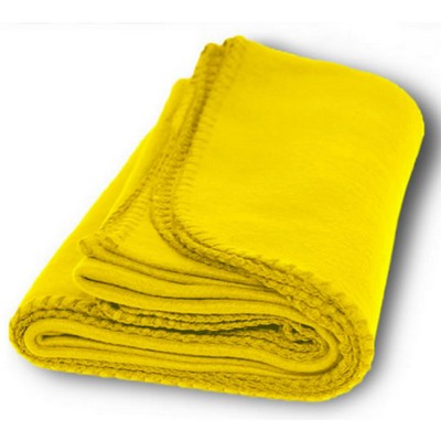 Fleece Blanket 50" X 60"- (Imprinted) - Yellow