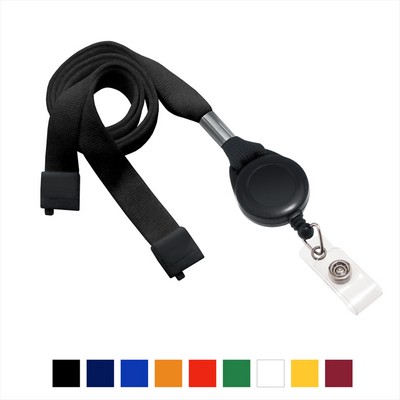 5/8" Tube Polyester Badge Reel Lanyard with Breakaway