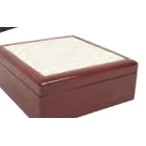 Jewelry Box w/ Sublimation Photo Tile Lid - Red Mahogany (6"x6")