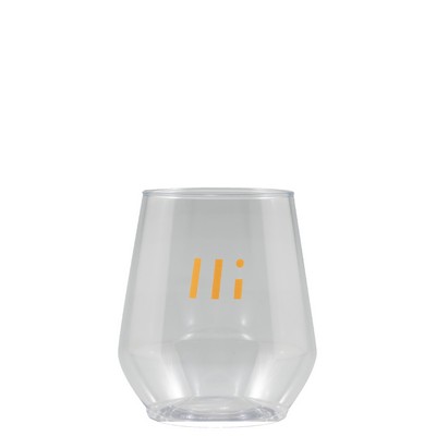 12 oz Clear Plastic Stemless Glass - Tradition