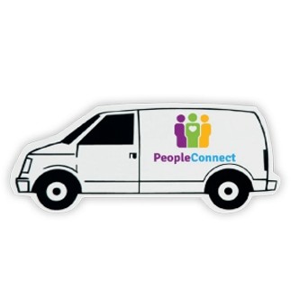 30 Mil Full Color Van Shaped Magnet