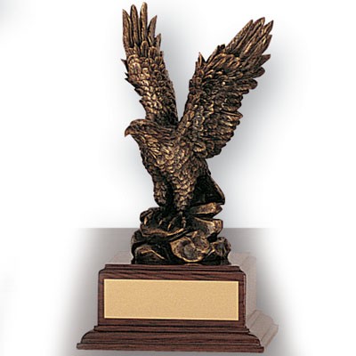 8½" Brass Electroplated Eagle Trophy