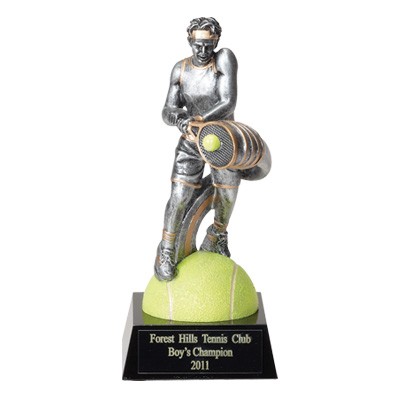 7½" Tennis Trophy w/Male Player