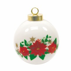 Christmas Ball Ornament - Poinsettia