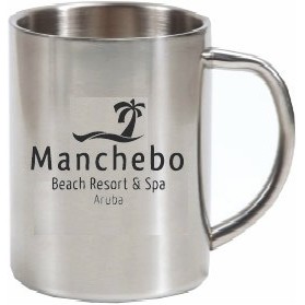 14 Oz. Double Wall Stainless Steel Mug w/ C Handle